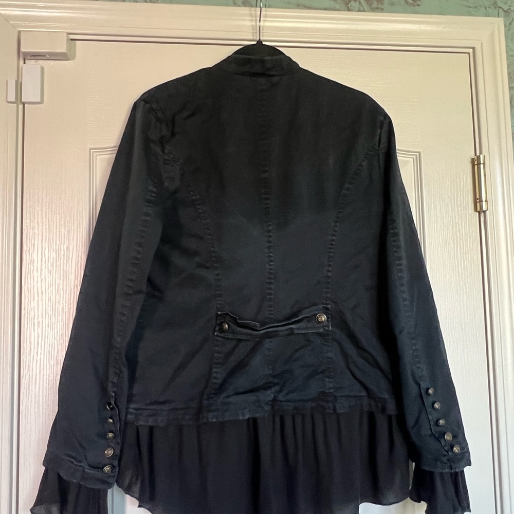 Women's Free People Ruffles Jacket. Black. - Picture 10 of 12